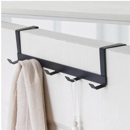 Over-the-Door Hook Organizer – Heavy-Duty Matte Black Hanging Rack for Coats, Bags & Accessories (No Drilling Needed)