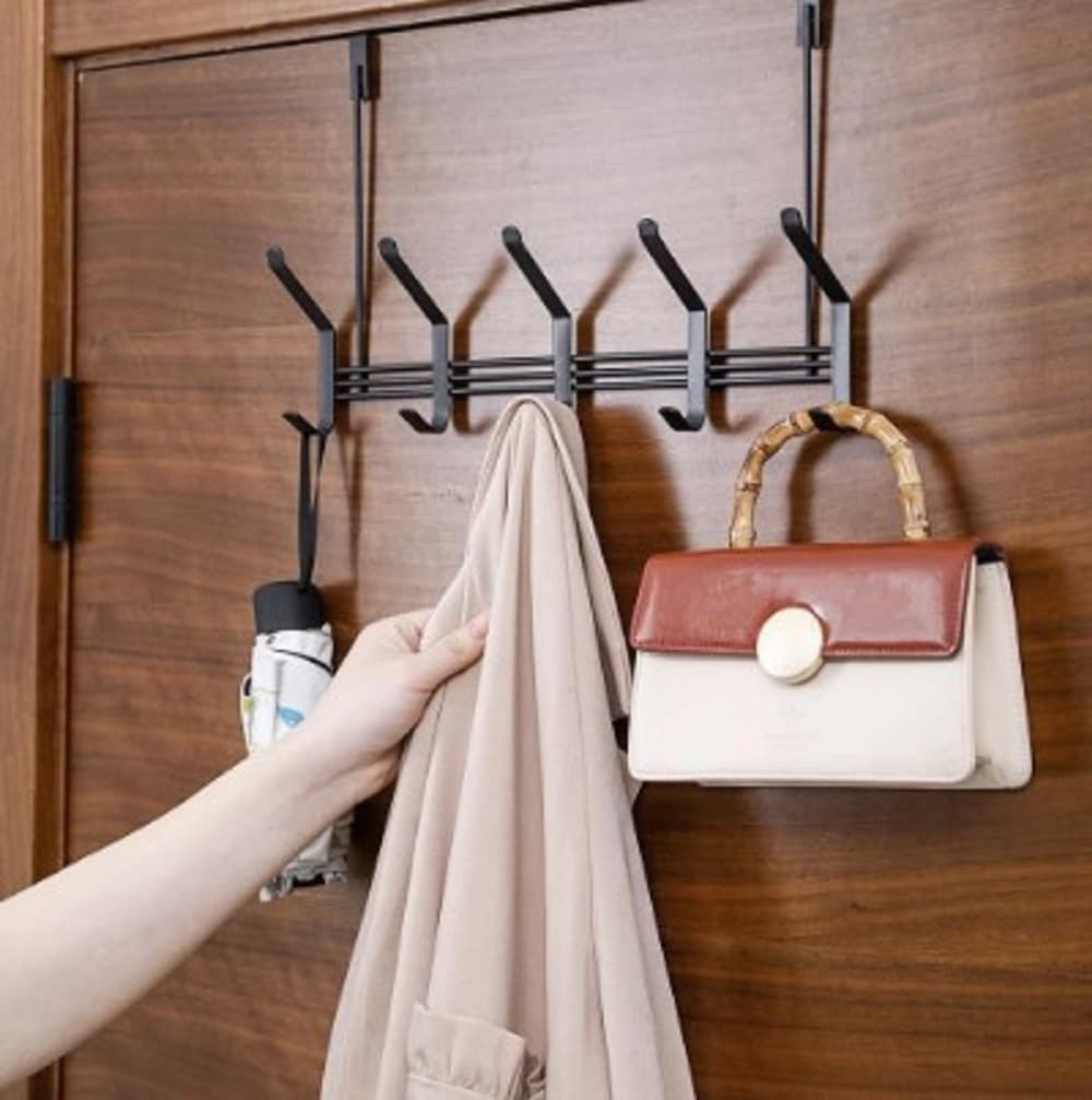 Door Hanging Hook Hanger Clothes Coats Rack Towel Shelf