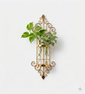 Set of 2 Metal Wall Sconce with Hydroponic Glass Tubes –