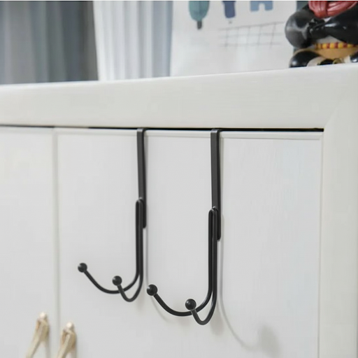 1pc Modern Over the Door Hook Metal Double Head Hanger