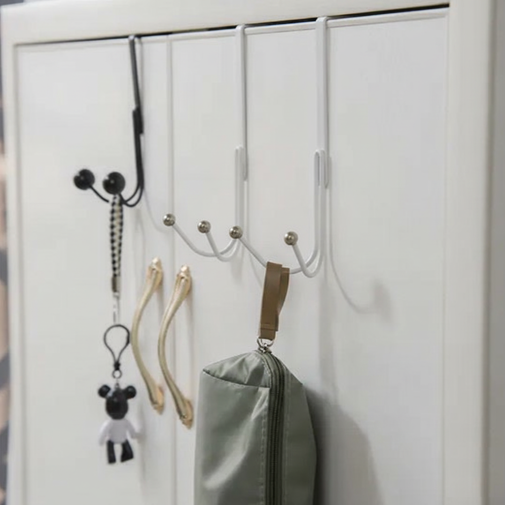 1pc Modern Over the Door Hook Metal Double Head Hanger