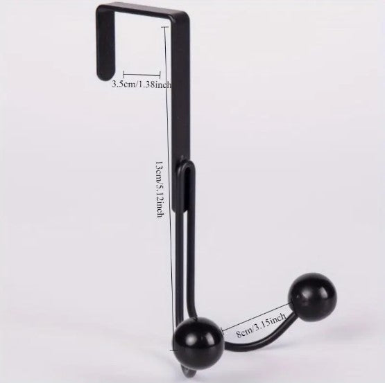 1pc Modern Over the Door Hook Metal Double Head Hanger
