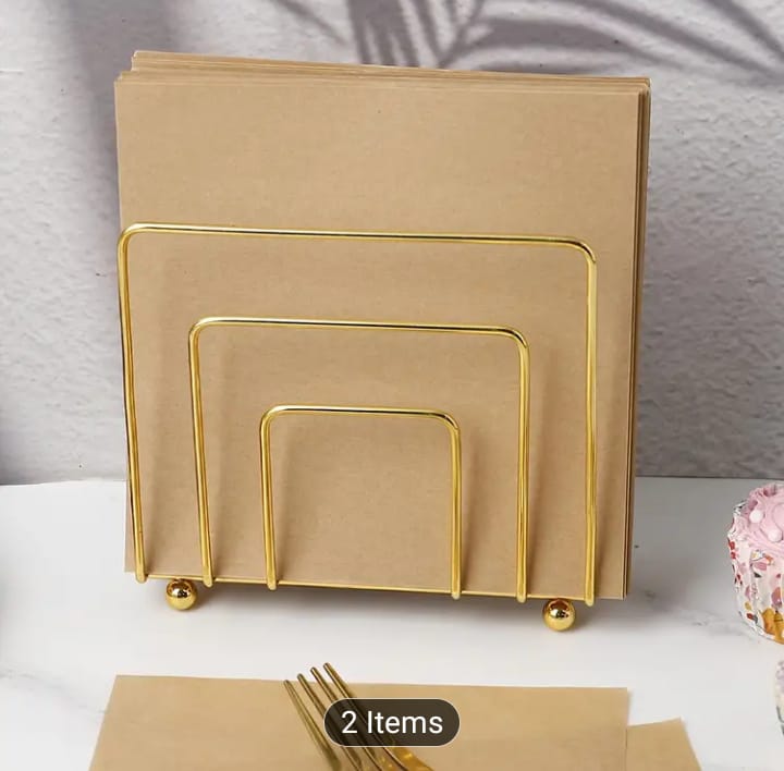 1pc Tissue Dispenser Dining Tables Napkin Holder Metal Paper Napkin Holder