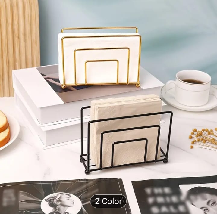 1pc Tissue Dispenser Dining Tables Napkin Holder Metal Paper Napkin Holder