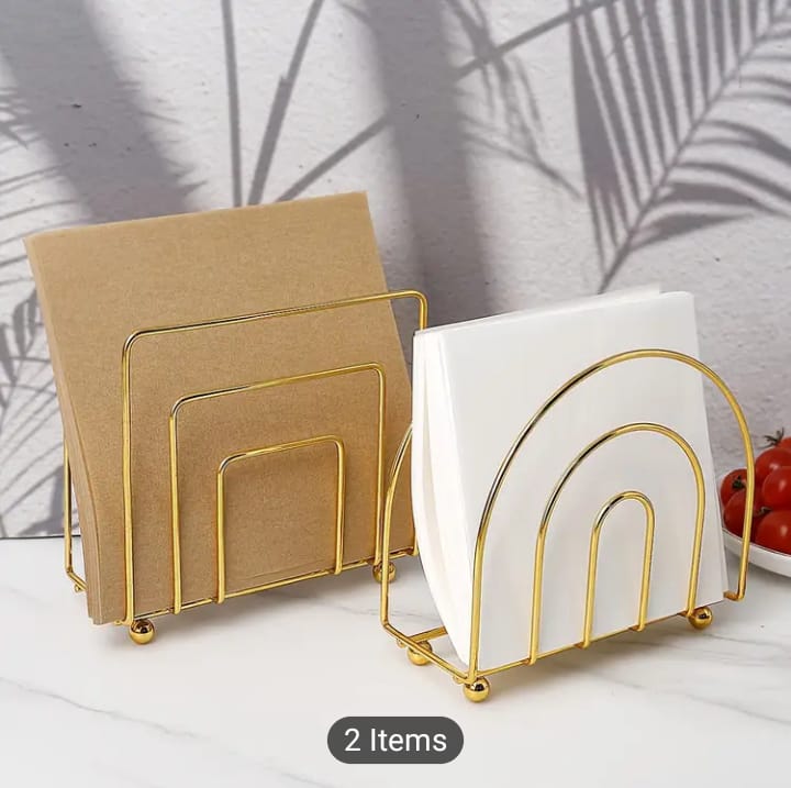 1pc Tissue Dispenser Dining Tables Napkin Holder Metal Paper Napkin Holder