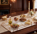 Premium Golden  Finish Serving Tray – Modern Dining Elegance
