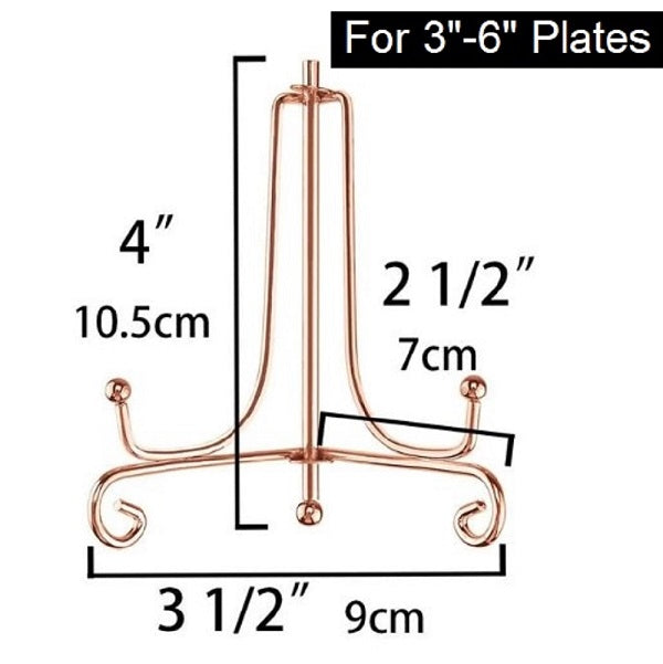 1x 4 inch Display Stand Iron Easel Plate Display Photo Holder Stand
