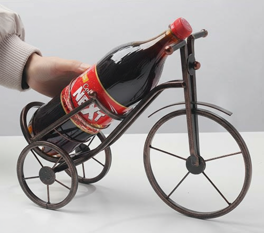 Bicycle Shape Single Bottle Display Rack