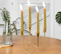 Luxury 4-Arm Golden Candle Stand - Elegant Centerpiece for Dining Table