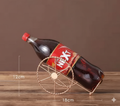Romantic Rope-Design Golden Cannon Bottle Holder - Creative Table Centerpiece