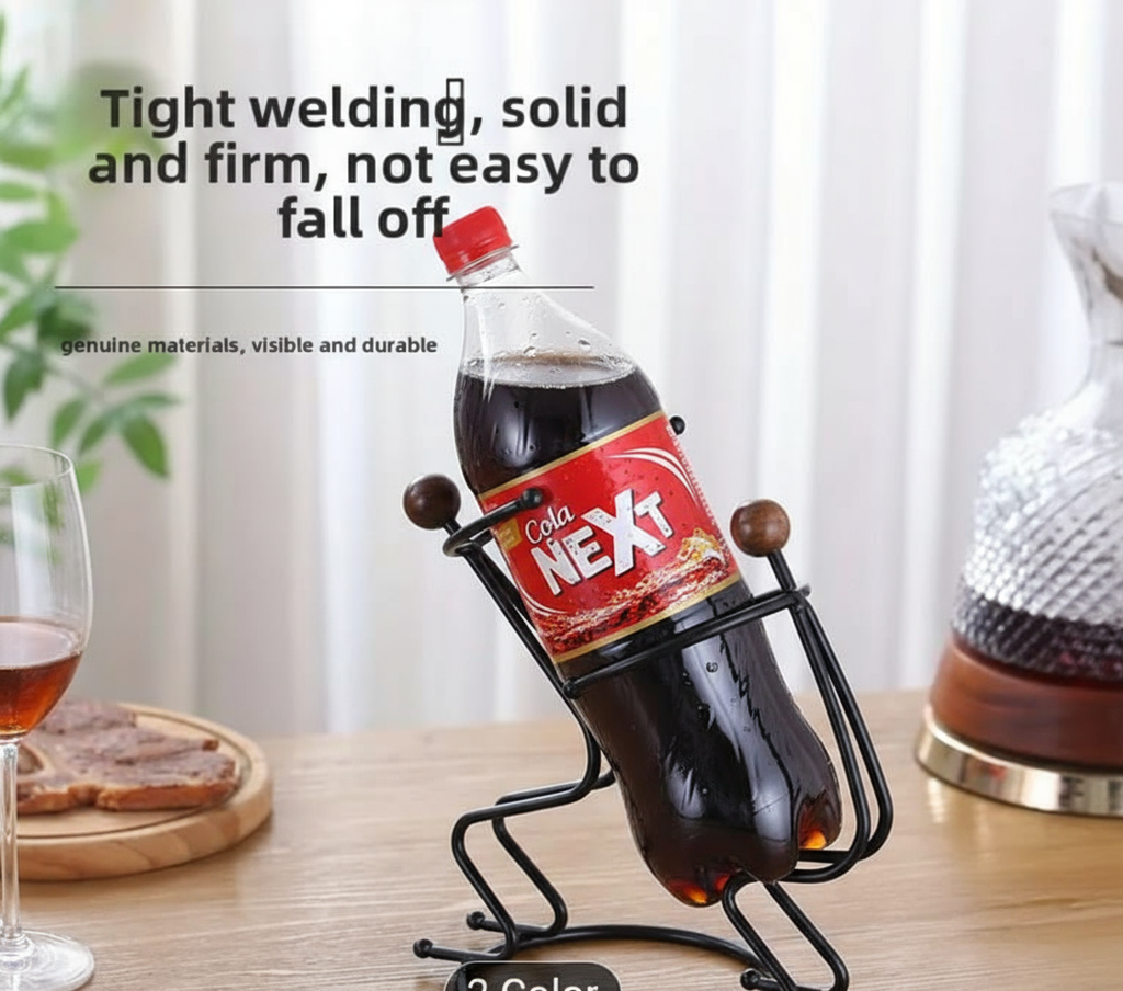Premium Humanoid Design Beverage Rack - Unique Table Centerpiece for Next Cola