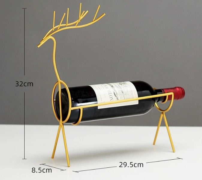 Luxury Golden Deer Bottle Holder - Creative Metal