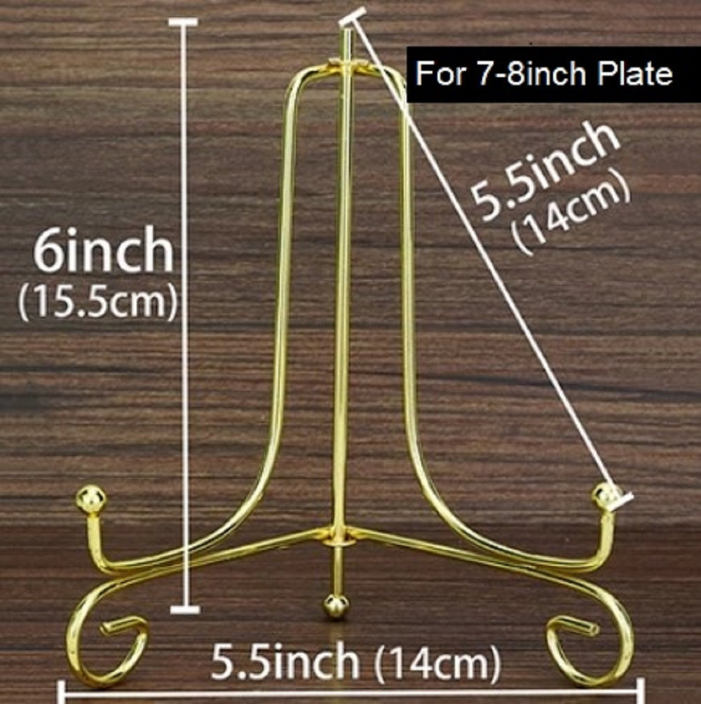 1x 6 inch Display Stand Iron Easel Plate Display Photo Holder Stand
