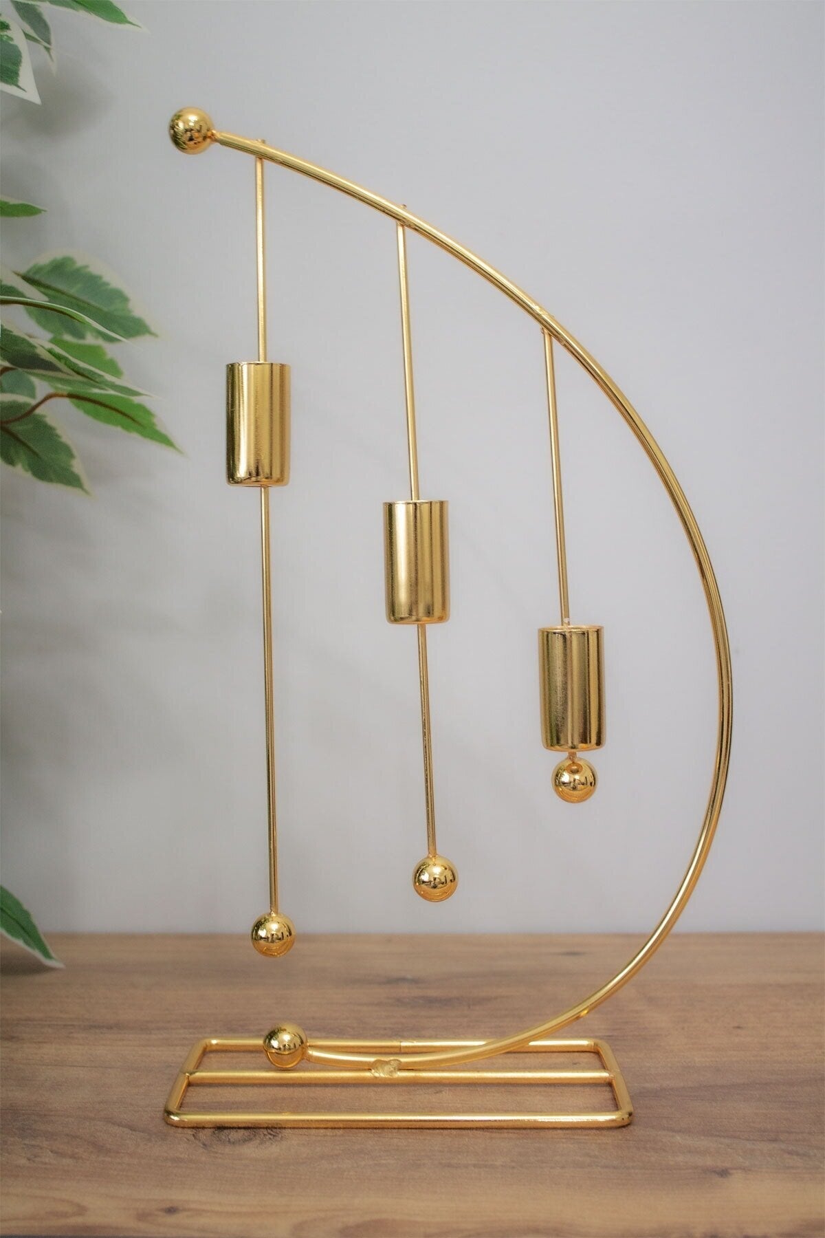 Candle Stand – 3-Holder Modern Metal Candlestick for Home Decor, Romantic Dinner & Events