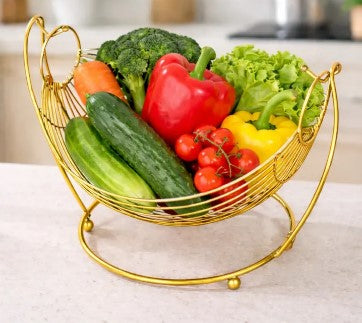 Premium Swinging Fruit & Vegetable Basket – Luxury Kitchen Organizer