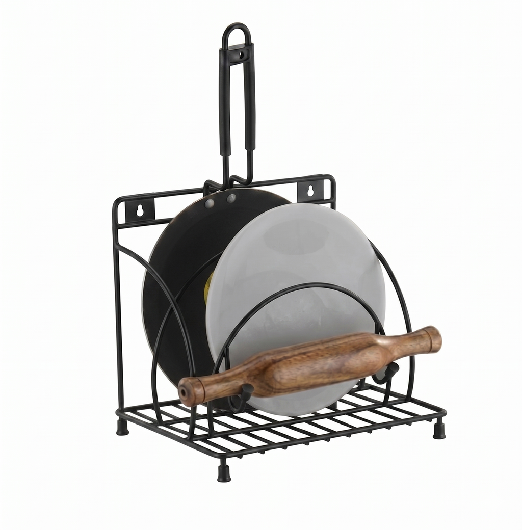 Rack – 2-in-1 Wall Mounted & Countertop Stand for Chopping Boards, Pot Lids, & Kitchen Accessories