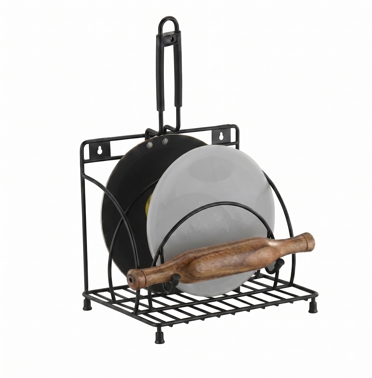 Rack – 2-in-1 Wall Mounted & Countertop Stand for Chopping Boards, Pot Lids, & Kitchen Accessories