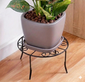 Floor Iron Pot Plant Stand Garden Plant Balcony Round Rack Home Decor