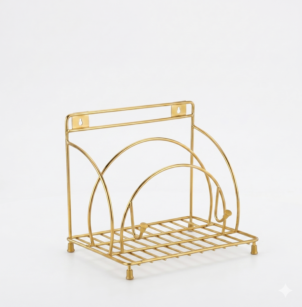 Rack – 2-in-1 Wall Mounted & Countertop Stand for Chopping Boards, Pot Lids, & Kitchen Accessories