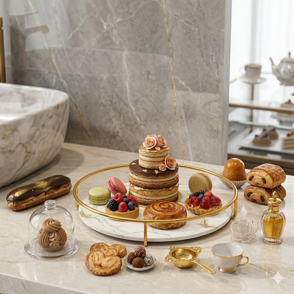 Luxury Golden rond Vanity Tray