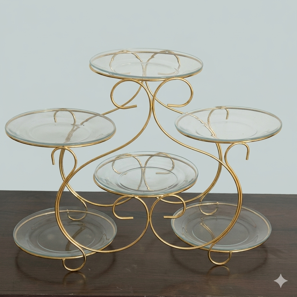 6  Plate Snack Cake Dessert Fruit Display Stand Storage Rack