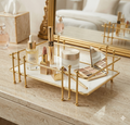 Premium Luxury Gold Multi-Purpose Organizer Rack – Elegant Display Tray