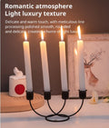 Luxury 4-Arm Iron Candlestick Holder Stand – Elegant Wave-Style Candle Stand for Weddings & Home Decor