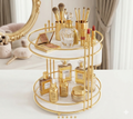 Stylish Double-Layer Cosmetic Shelf – Makeup Rack & Vanity Organizer for Dresser & Bathroom