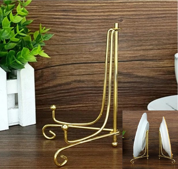 1x 6 inch Display Stand Iron Easel Plate Display Photo Holder Stand