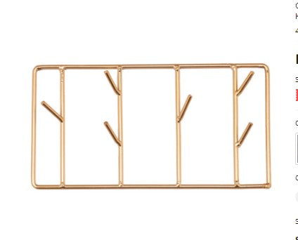 Minimalist Gold Wall Key Holder – Stylish Multi-Hook Organizer for Modern Homes