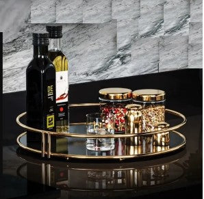Luxury Golden rond Vanity Tray