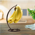 Modern Black Metal Banana Hanger Stand – Minimalist Kitchen Counter Fruit Organizer
