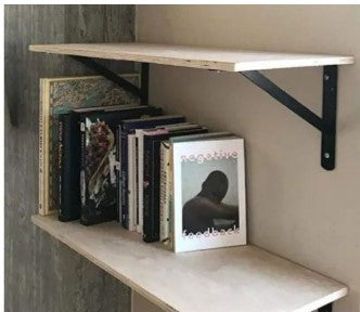 Premium Heavy-Duty L-Shape Shelf Brackets (6.5" x 10") – Strong White Metal Support for Large Shelves