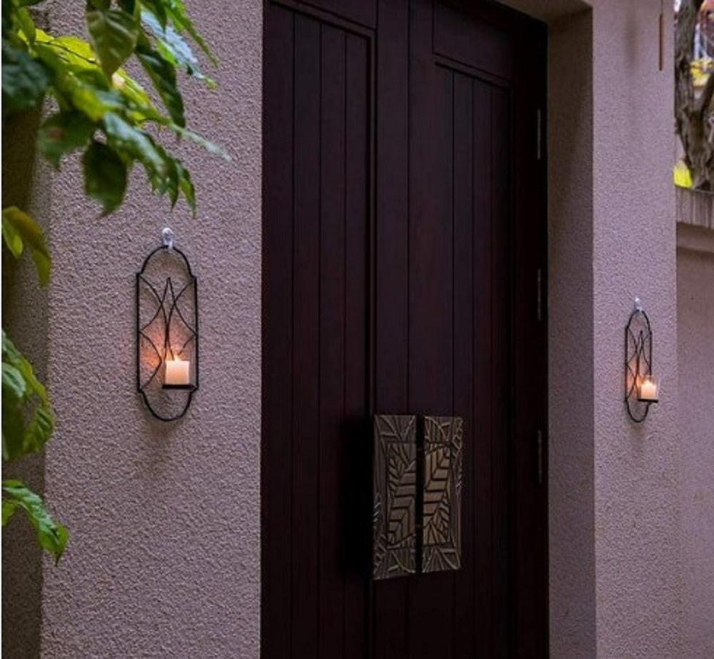 1PC Metal Wall Hanging Sconce Candle Holder – Luxury Geometric Gold Wall Decor