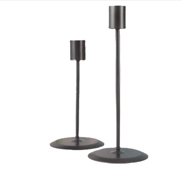 2Pcs Modern Metal Candle Holder Set – Elegant Candlestick Stand for Wedding, Dining & Home Decor