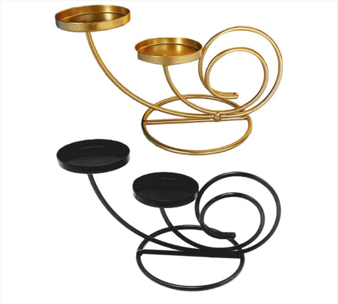 2Arms Candlestick Holder Candle Stand Candelabra for Wedding Home Desk Decor