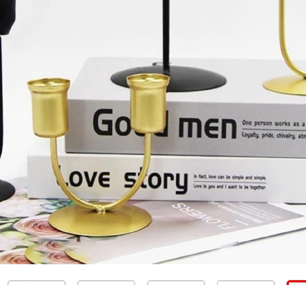 2 Arm Candelabra for Wedding Prayer Candlestick Candle Stand Dinning Table Centerpiece Decoration
