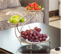 Luxury 3-Tier Spiral Fruit Serving Rack – Elegant Gold Metal Stand with Glass Plates for Fruits & Desserts