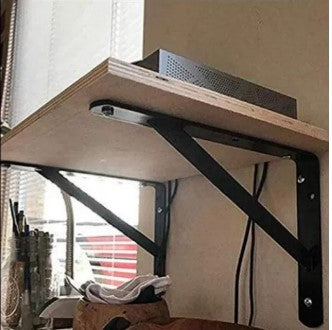 2pc L-type Bracket Wall Metal Support Angle Bracket Shelf Wall-mounted Rack Partition Shelf Shelf Bookshelf Bracket