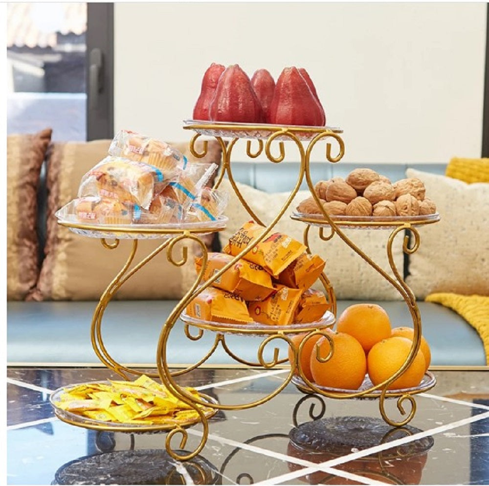 6  Plate Snack Cake Dessert Fruit Display Stand Storage Rack