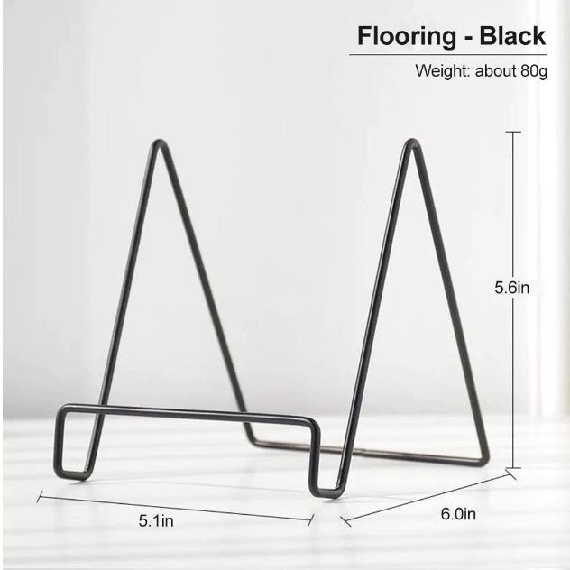 1pc Metal Plate Display Stand Decorative Plate Stand Picture Frame Display