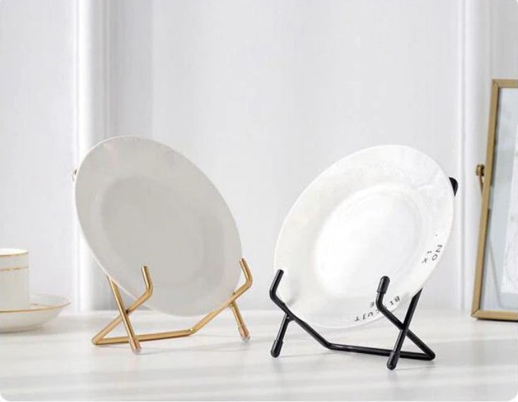 1pc Multi-Purpose Metal Display Stand - Adjustable Plate & Picture Frame Holder