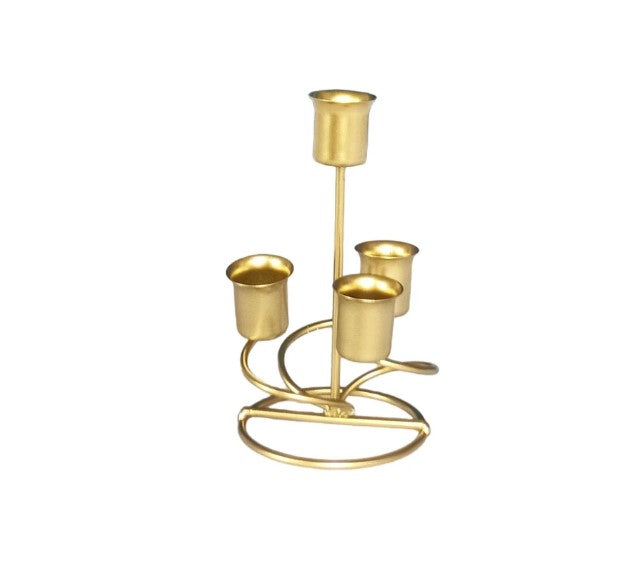 4-Arm Iron Art Candlestick Display Stand – Luxury Candle Holder for Wedding, Party & Home Decor