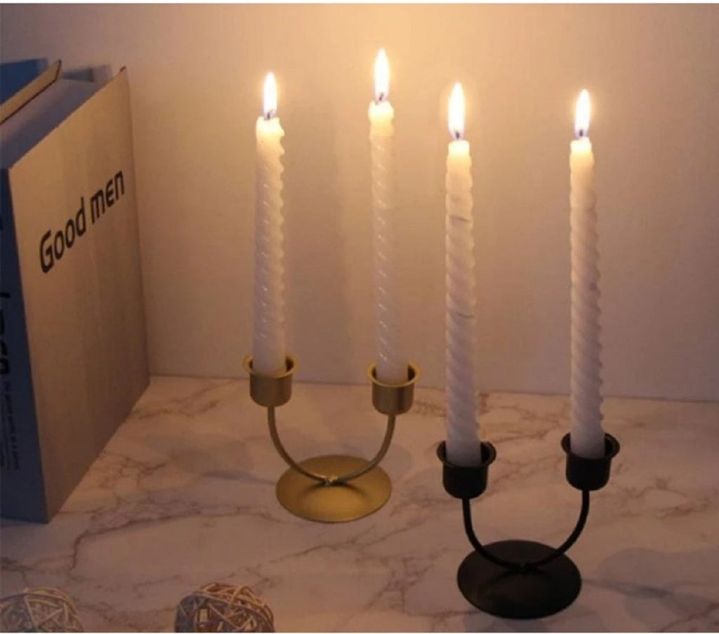 2 Arm Candelabra for Wedding Prayer Candlestick Candle Stand Dinning Table Centerpiece Decoration