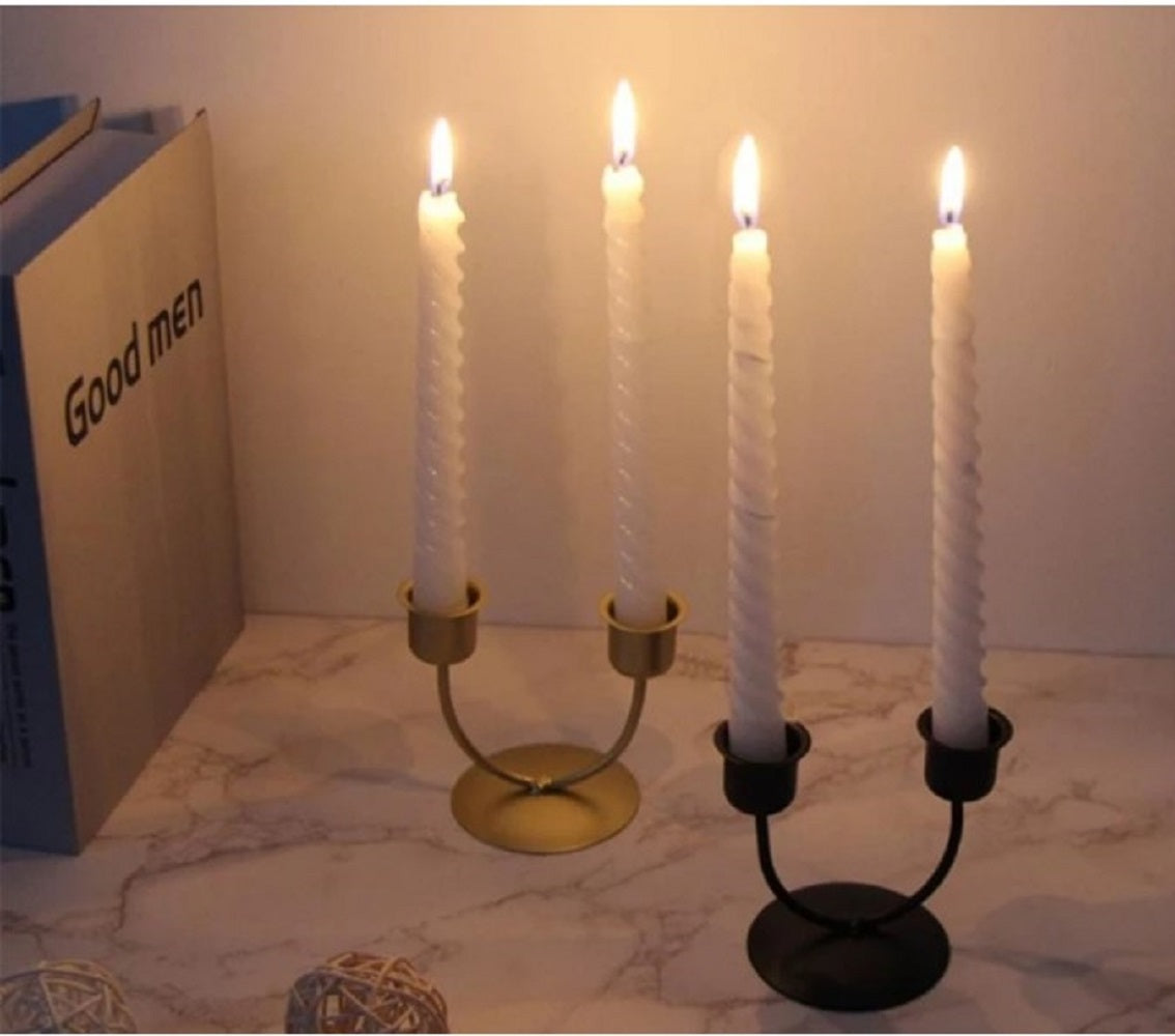 2 Arm Candelabra for Wedding Prayer Candlestick Candle Stand Dinning Table Centerpiece Decoration