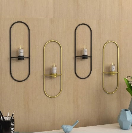 1pc Nordic Style Candle Holder Metal Wall Decorations