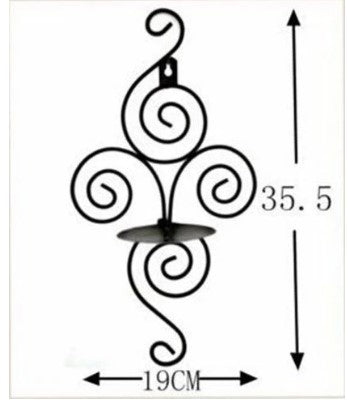 1pc Wall-Mounted Candle Holder – Artistic Wrought Iron Wall Sconce for Elegant Home & Interior Decor