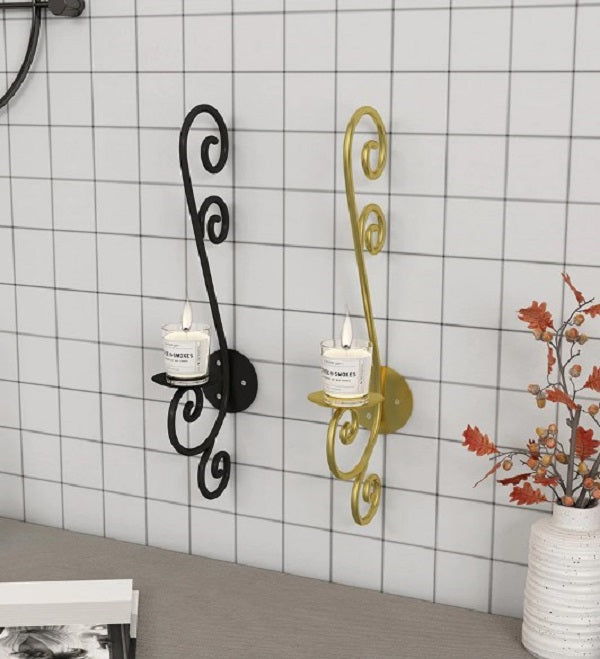 3PC Luxury Wall Mounted Candle Holder - Elegant S-Curve