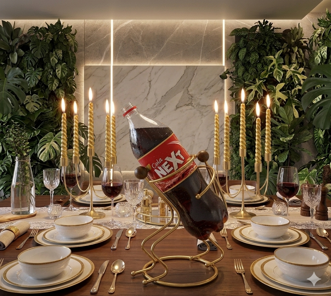 Premium Humanoid Design Beverage Rack - Unique Table Centerpiece for Next Cola