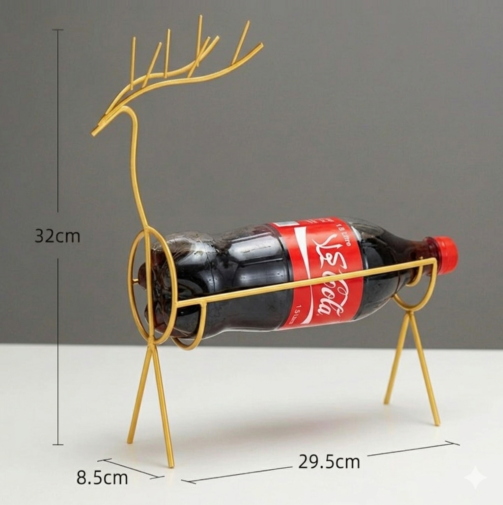 Luxury Golden Deer Bottle Holder - Creative Metal